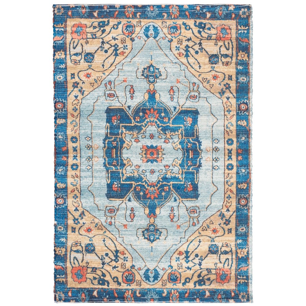 SAFAVIEH Handmade Saffron Emerald Modern Tribal Cotton Rug