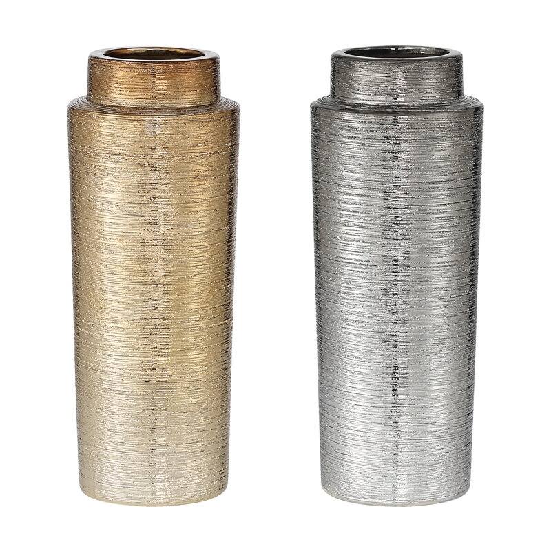 Acroma 12.9" Ceramic Floor Vase 2-set Decoration For Home Office Decor.