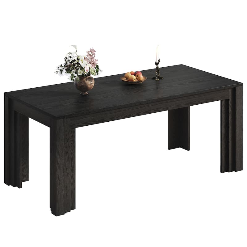 63-Inch Dining Table, Large Rectangular Kitchen Table, Dinner Table for Dining Room, Living Room, Kitchen