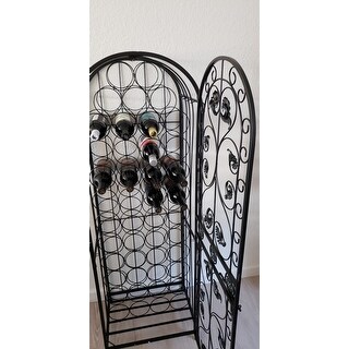 vidaXL Wine Rack for 45 Bottles Metal Stand Display Cabinet Unit Organiser