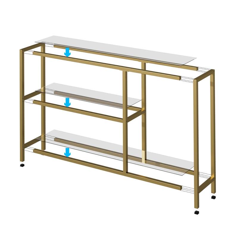 Adjustable Height Entryway Table with storage Non-Slip Design - 40*29