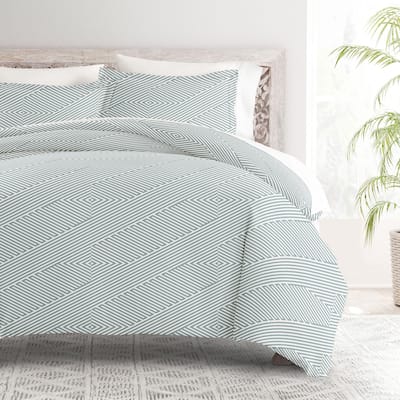 Becky Cameron Premium Ultra Soft Modern Diagonal 3-Piece Duvet Cover Set