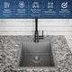 preview thumbnail 39 of 65, Karran QT-825 Drop-in 15-3/4" Single Bowl Quartz Composite Kitchen Sink