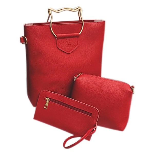 Shop QZUnique Women&#39;s PU Leather Crossbody Bag Large Capacity Handbag Shoulder Bag Metal Handle ...