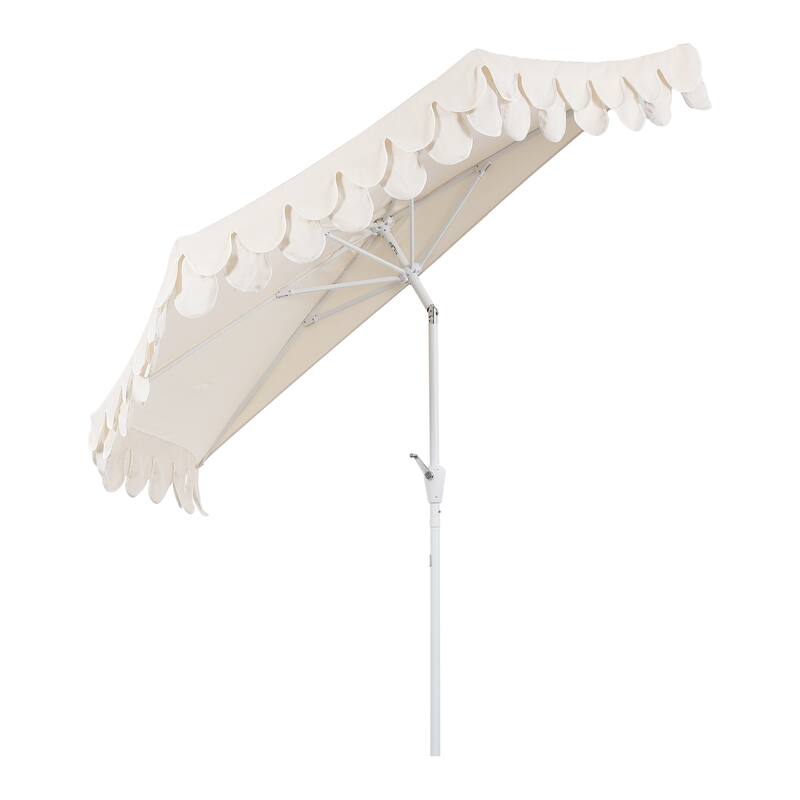 9 ft Market Patio Half Umbrella with Crank, Tilt Button and UV Protection