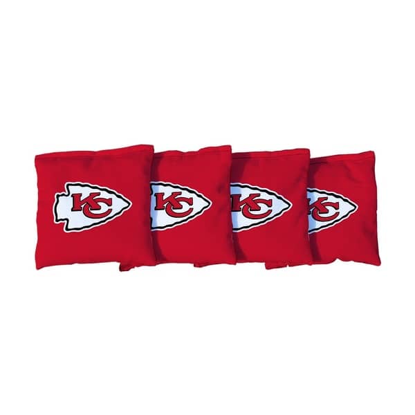 slide 2 of 3, Kansas City Chiefs NFL Football Red Cornhole Bags All-Weather Resin Filled