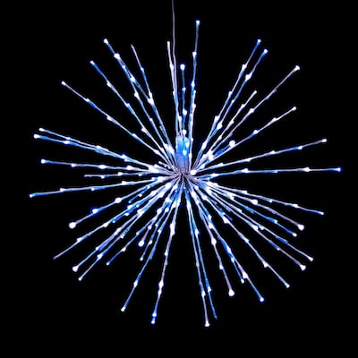 Christmas LED Spritzer Pure White and Blue 32 Inch