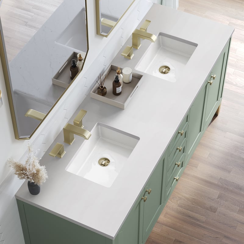 James Martin Vanities Chicago 72" Double Vanity, Smokey Celadon