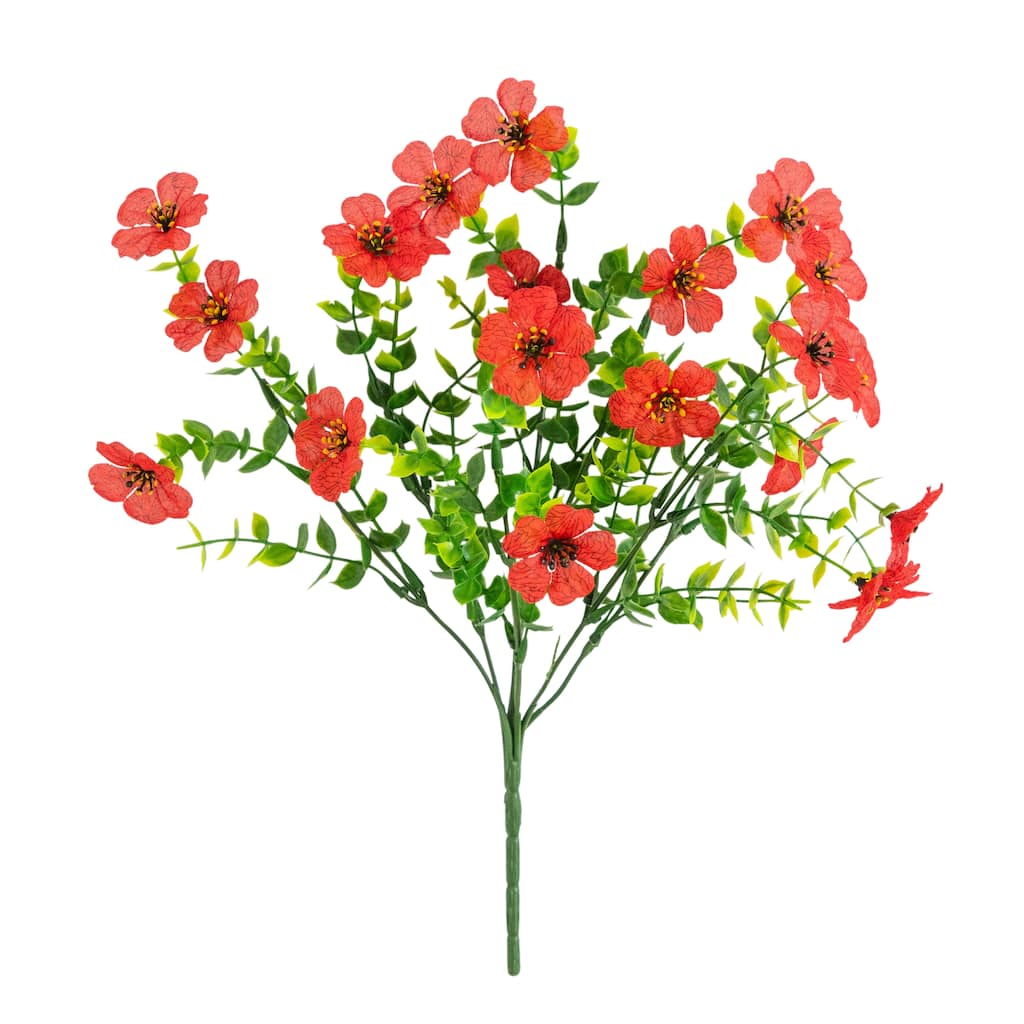 13-in UV Resistant Artificial Daisy Bush (Indoor/Outdoor) - Set of 12