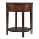 preview thumbnail 15 of 55, Fillmore 1-Drawer Oval Wood Shelf Accent End Table by iNSPIRE Q Modern
