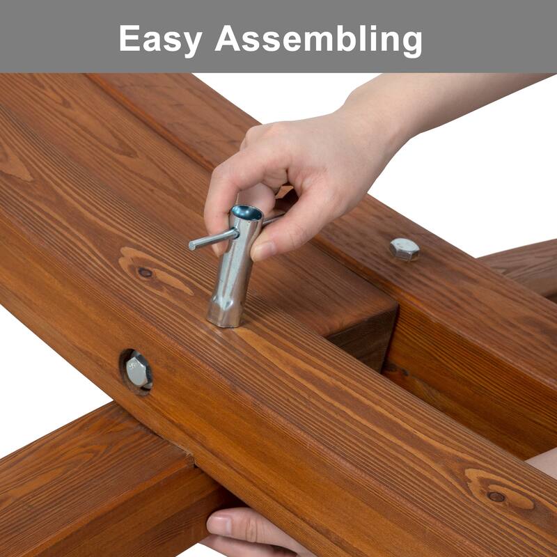 Double Spreader Bar Hammock With 13.5 ft. Wooden Stand - 162*55.1*48.8