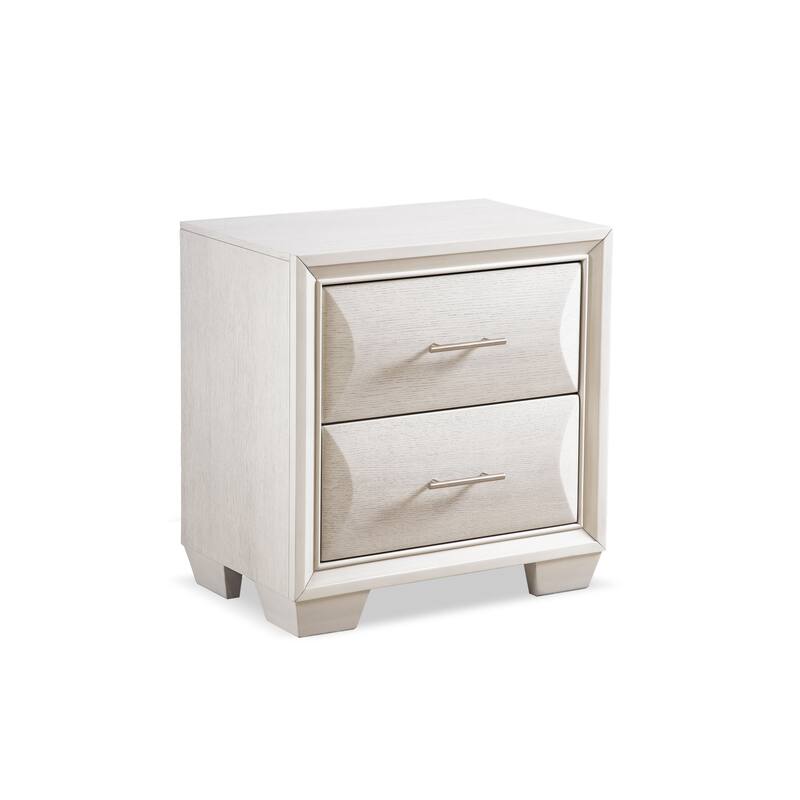 Furniture of America Chase Modern Rounded Wood 2-Drawer Nightstand