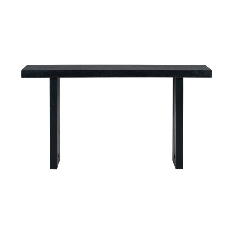 59" Modern Console Table with Distinctive Side Shapes for Entryway, Living Room