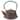 Creative Home 40 oz Brown Cast Iron Teapot with Stainless Steel Infuser Basket