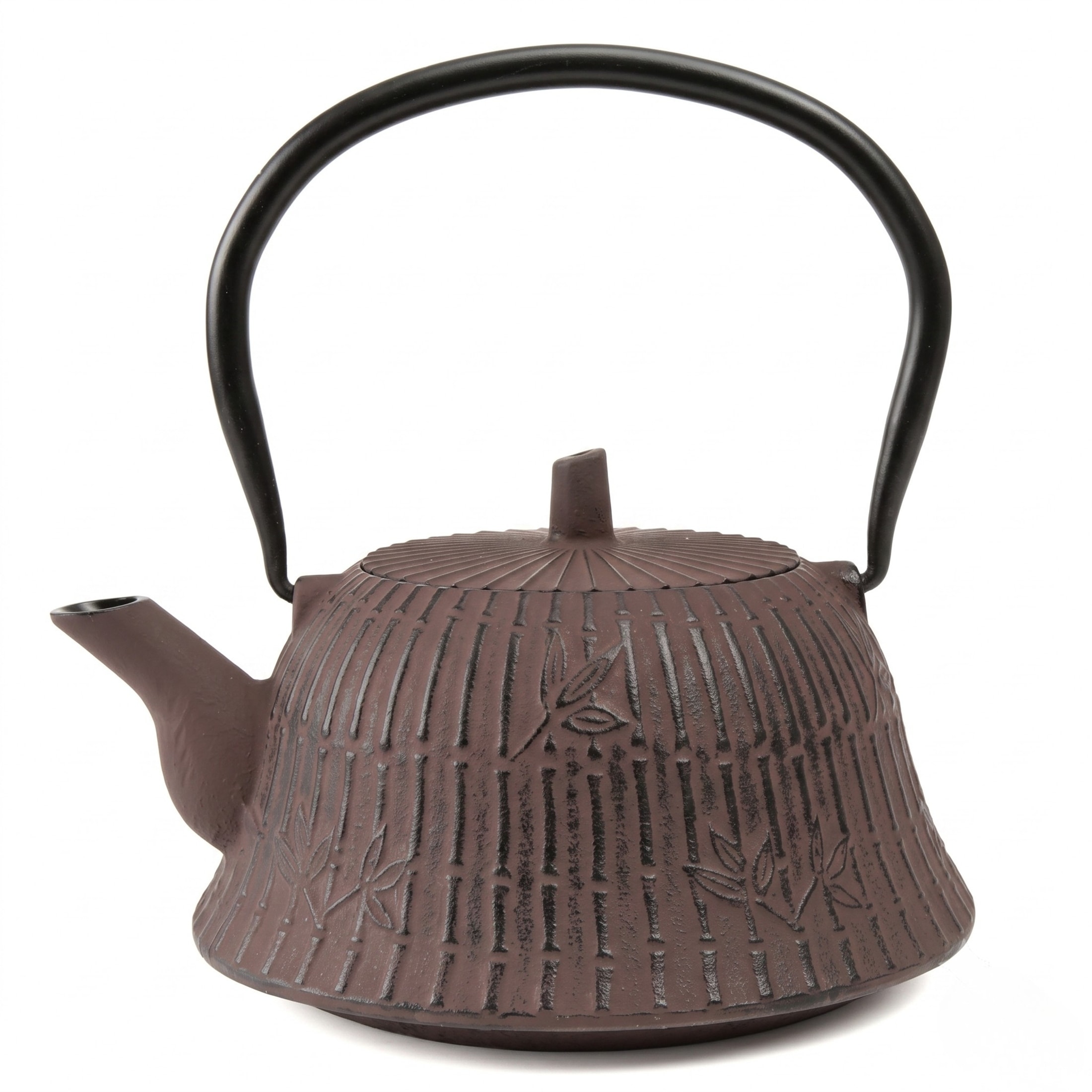 Creative Home 40 oz Brown Cast Iron Teapot with Stainless Steel Infuser Basket