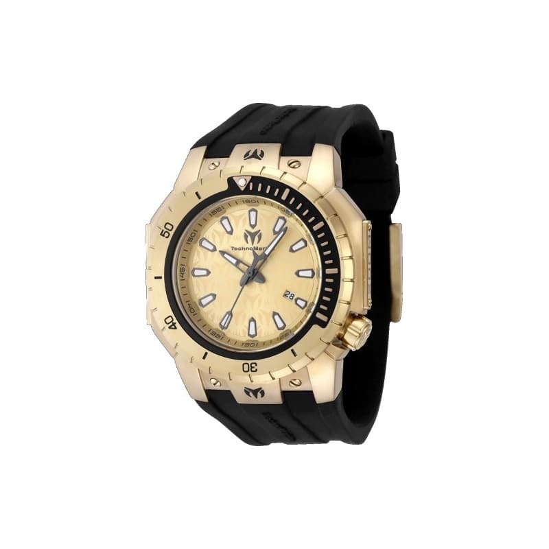 Technomarine Men's TM-224010 Manta Quartz 3 Hand Gold Dial Watch