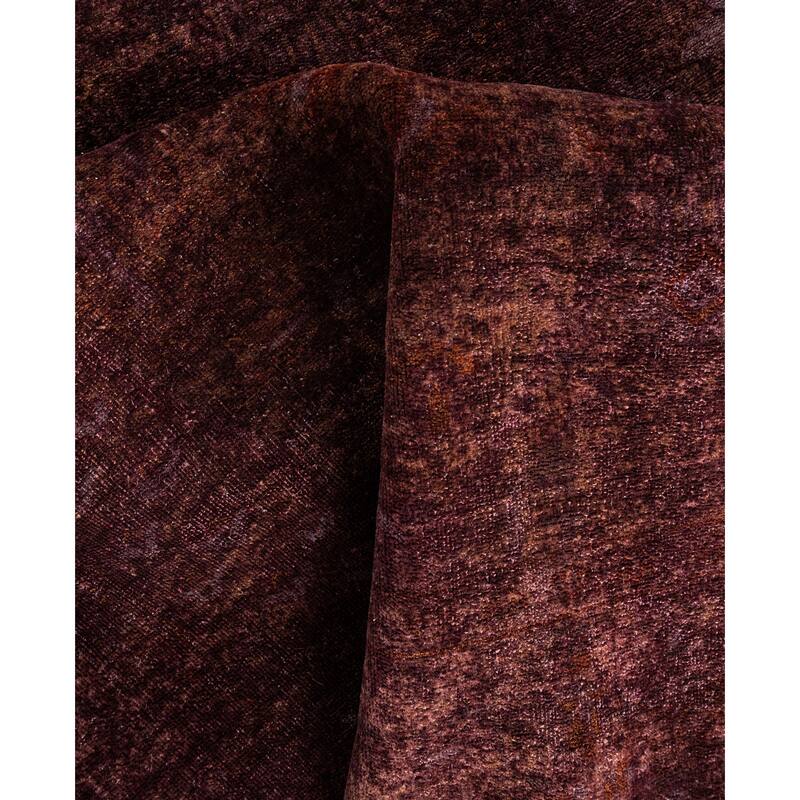 Overdyed One-of-a-Kind Hand-Knotted Area Rug - Purple - 5' 3" x 7' 7"