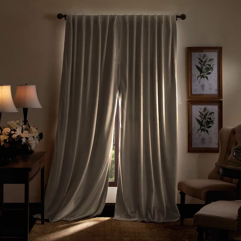 Martha Stewart Lucca Velvet Blackout Curtains - Panel Pair or Valance