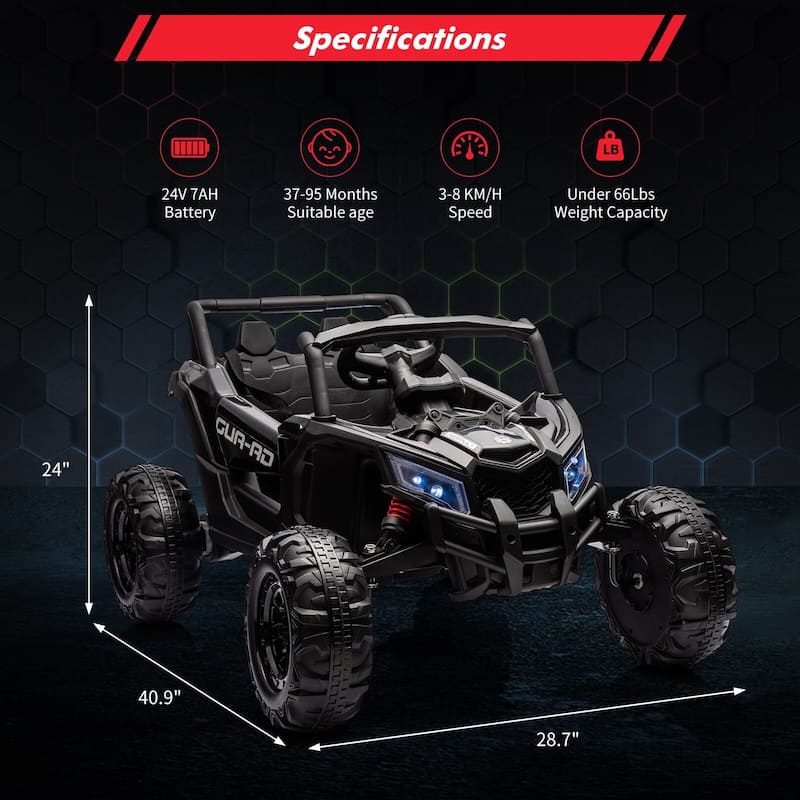 24V Ride On UTV Car, Battery Powered Electric Vehicles