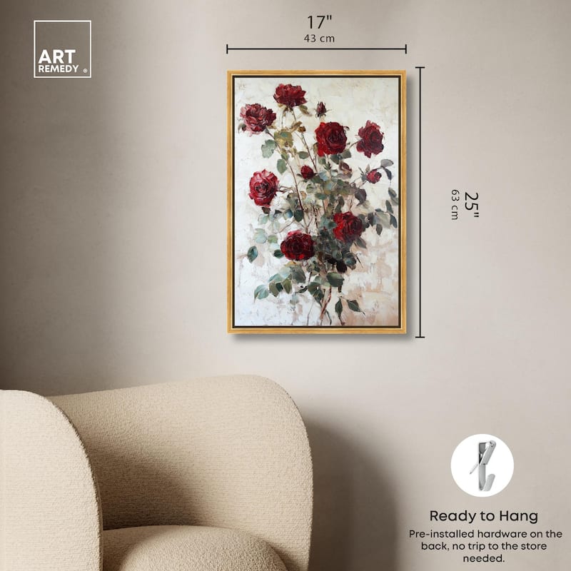 Velvet Vermilion I Canvas by Art Remedy