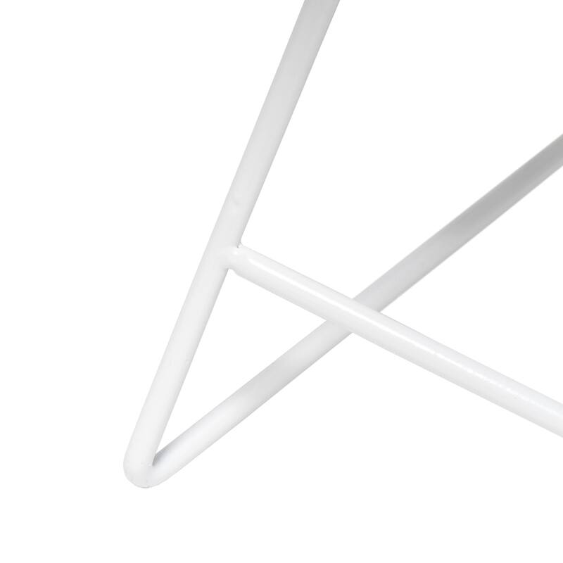 LED Open Wire Framed Table Lamp with Drum Shade - 14" - White