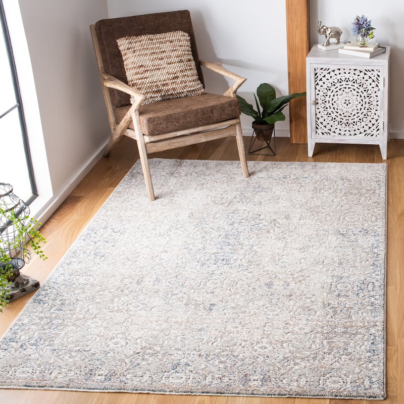 SAFAVIEH Limitee Annmarie Vintage Fringe Rug - 5'1" x 7'6" - Beige/Beige