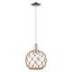 Option Clear Glass with Brown Rope / Polished Chrome