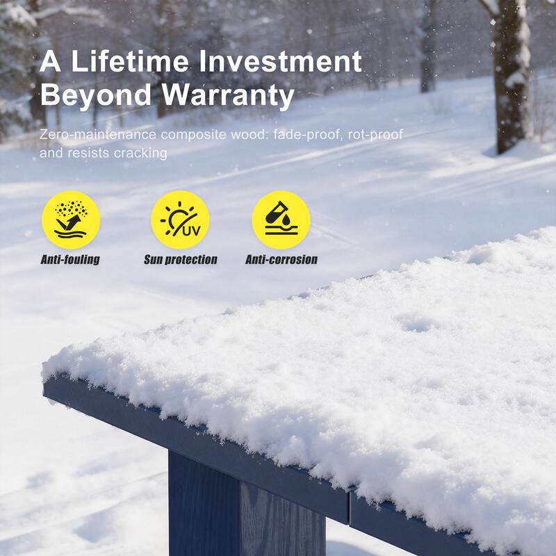 HIPS Outdoor Dining Set, Ergonomic Patio Chairs and Table(Set of 7)