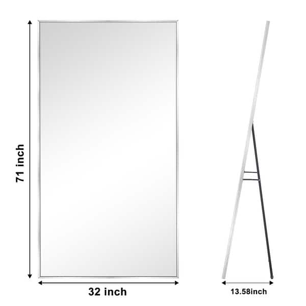 dimension image slide 2 of 12, Modern Full Length Floor Mirror Freestanding Mirror