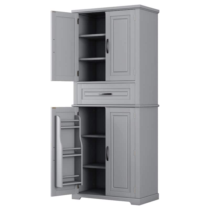 Roomfitters Bathroom Storage Cabinet with Multi-functional Storage, Drawer with Slide Rails and Adjustable Shelf