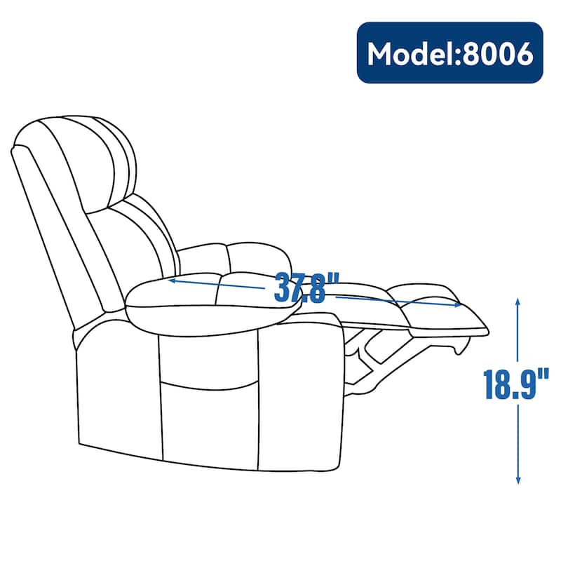 Lazy Boy Dual Motor Chenille Power Lift Recliner w/Massage and Lumbar Heating, Dual Cup Holders, Grey-Blue