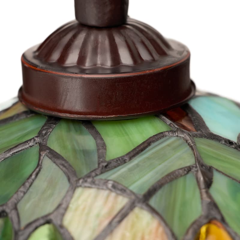 Victoria River of Goods Multicolor Tiffany Style Stained Glass Dome Shade 60-Inch Floor Lamp - 19" x 11.25" x 60"