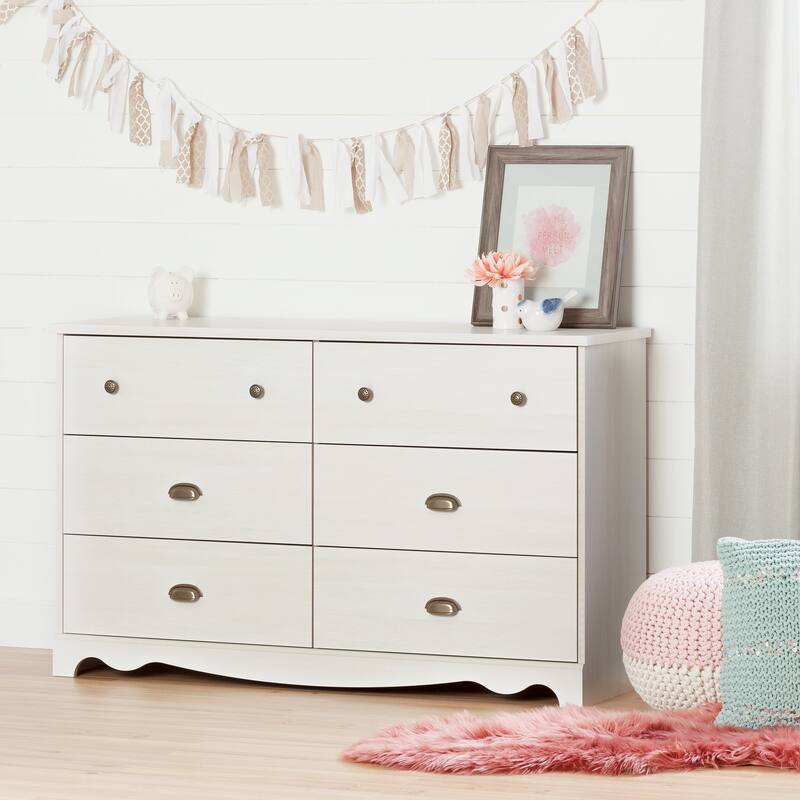 South Shore Caravell 6-Drawer Double Dresser - Off White