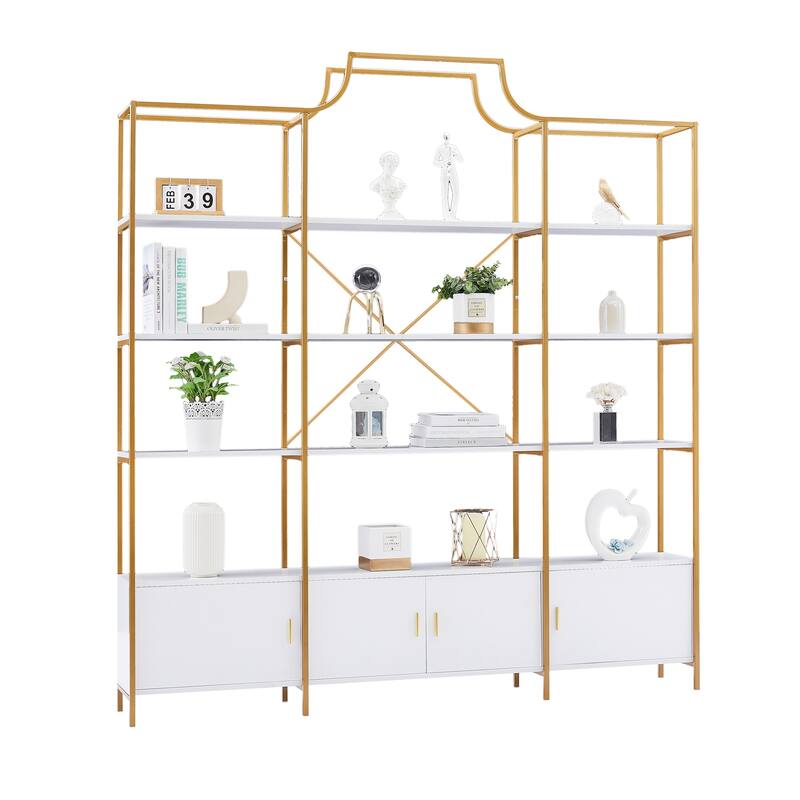 78 Inch 4 Tiers Home Office Bookcase Bookshelf