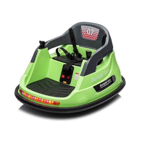 slide 2 of 60, 12V ride on bumper car for kids,1.5-5 Years Old,Baby Bumping Toy Gifts W/Remote Control Green Green