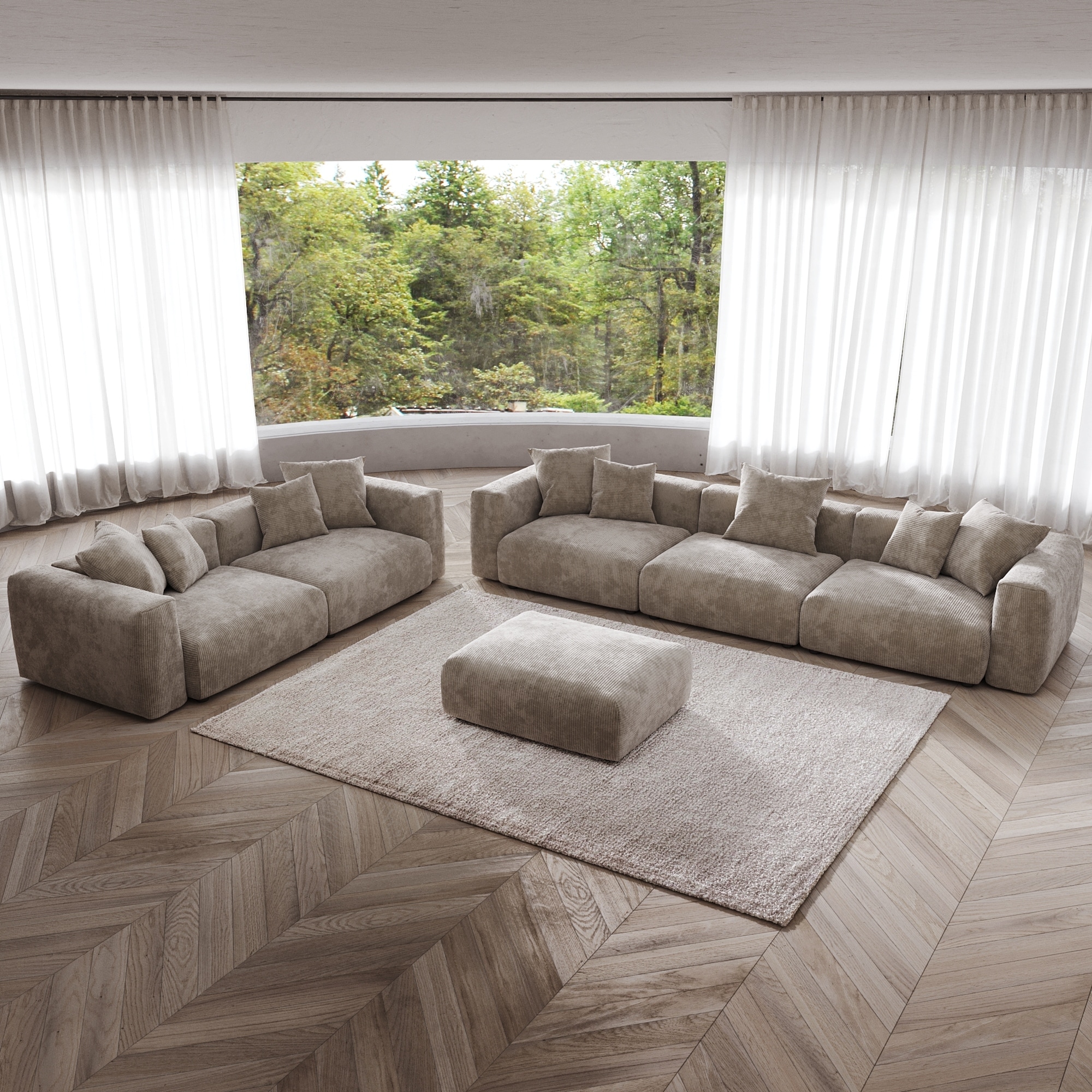 3PCS Modern Couch Set Living Room Furniture Set