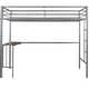 preview thumbnail 39 of 58, Artsy Twin Over Full Metal Bunk Bed with Integrated Desk, Ladder and Quality Slats for Bedroom, Versatile Use