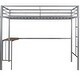 preview thumbnail 17 of 58, Twin over Full Size Metal Bunk Bed with Desk, Ladder and Quality Slats for Bedroom, Metallic