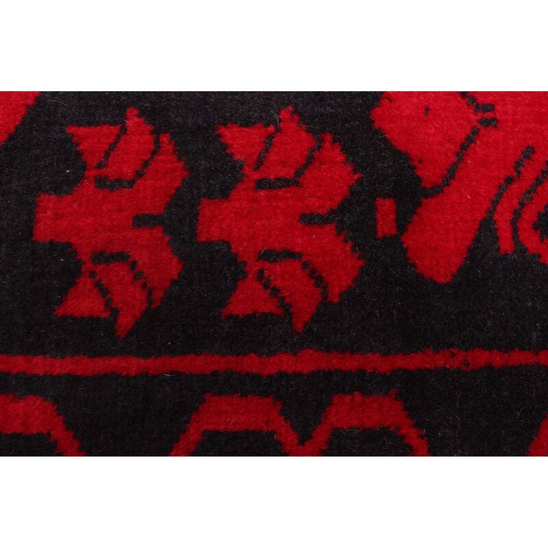 ECARPETGALLERY Hand-knotted Teimani Red Wool Rug - 2'9 x 5'1