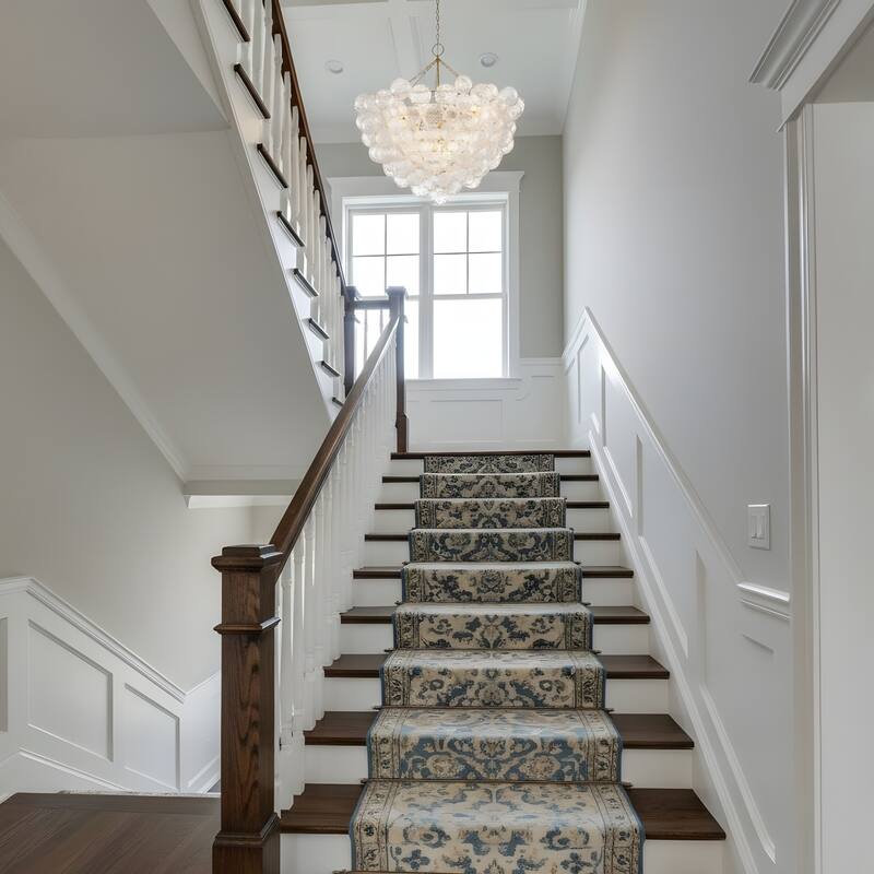 Gold Bubble Ball Chandelier, LED Pendant Light with Glass Globes