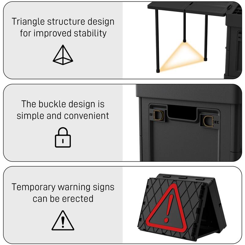 Folding Plastic Storage Box Stackable Side Opening Collapsible Storage Bins