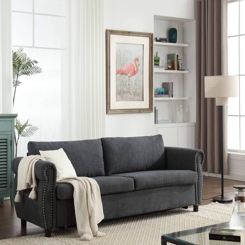 80.7 "2-in-1 sofa bed, living room sofa, with large mattress