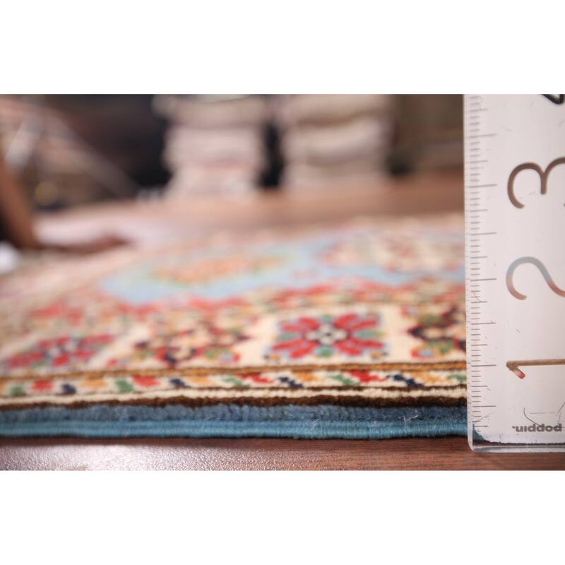 Blue Kazak Oriental Foyer Rug Handmade Wool Carpet - 2'0" x 2'9"