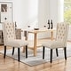 preview thumbnail 2 of 5, Yaheetech 2pcs Upholstered Dining Chair Button Tufted Dining Room Chair with Nailhead Trims
