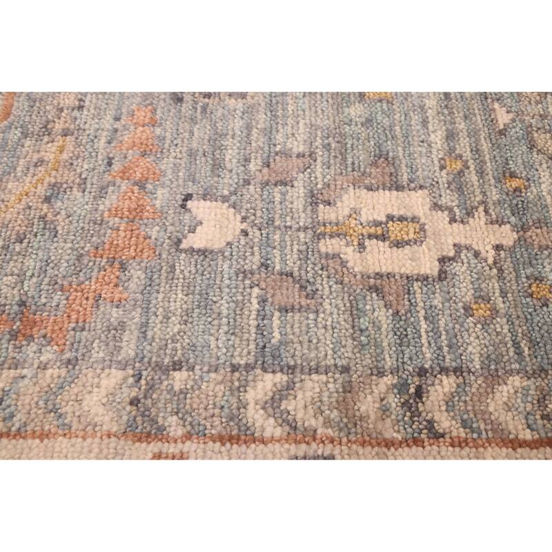 ECARPETGALLERY Hand-knotted Jules Serapi Light Denim Blue Wool Rug - 8'11 x 11'8