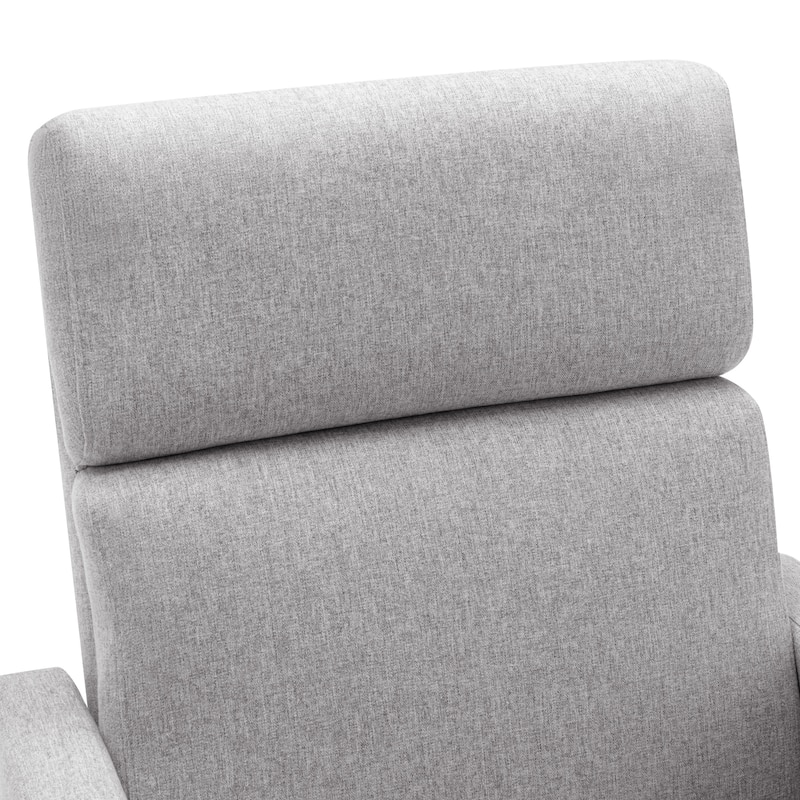 Roomfitters Modern Upholstered Rocker Nursery Chair, Plush Seating Glider Swivel Recliner Chair