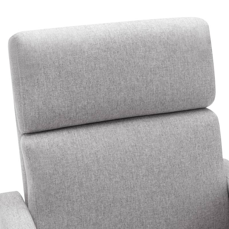 Swivel Gliders Chairs Upholstered Recliners Chair Modern Tilt Rocking Chair for Nursery Chairs with Adjustable Headrest Footrest