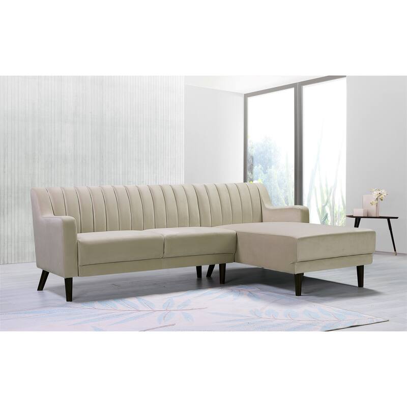 Steve Velvet Sectional Right-facing