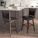 preview thumbnail 4 of 7, Costway 29" Swivel Bar Stools Set of 2 with Back Rubber Wood Legs - See Details