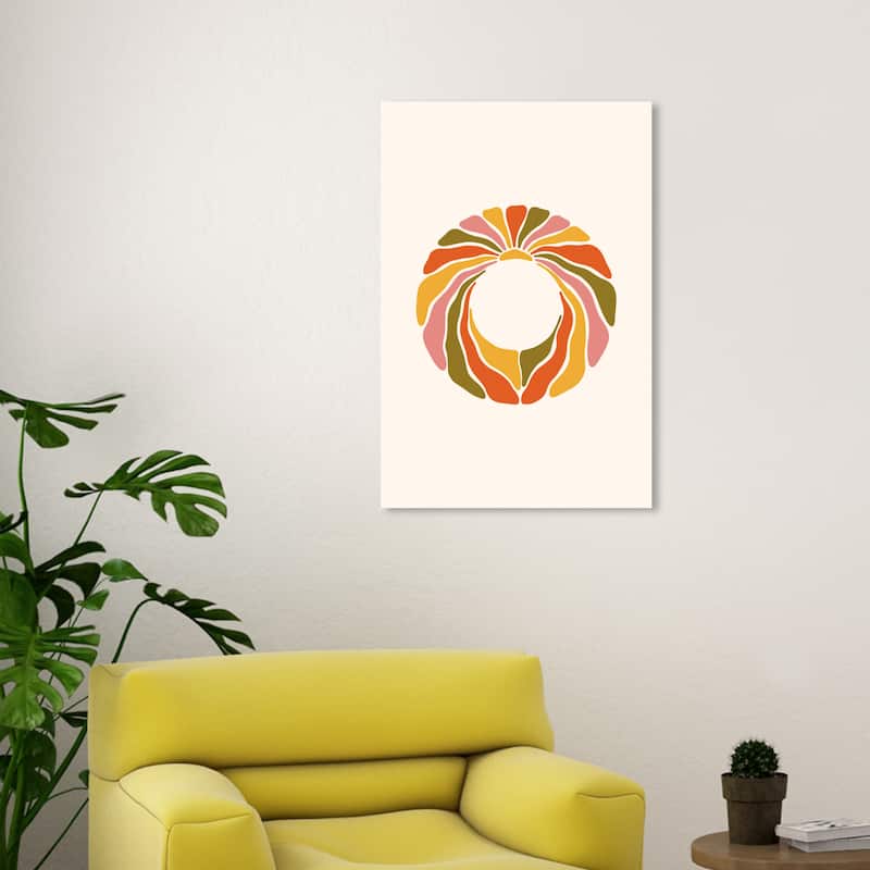 Wynwood Studio Canvas Holiday and Seasonal Made of Petals Orange and Dark Orange Modern & Contemporary Wall Art Canvas Print